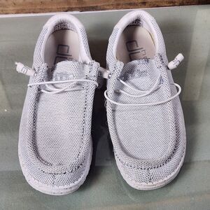 Hey Dude Wally Sox Stone White Mens 8 Slip On Comfort Shoes